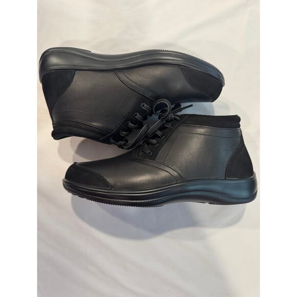 Ortho Feet Black Size 8 Wide Rosel Hands-Free Comfortable Leather Boot - Picture 4 of 16